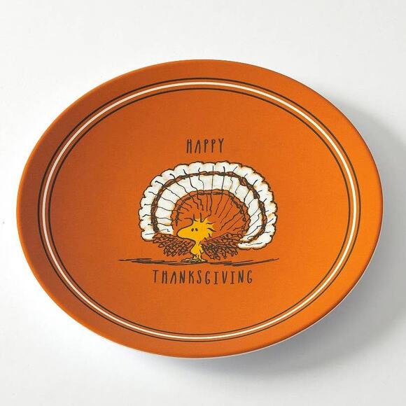 Pottery Barn Woodstock Peanuts Plate Bowl Cup Set - Thanksgiving Turkey Snoopy - Picture 2 of 7